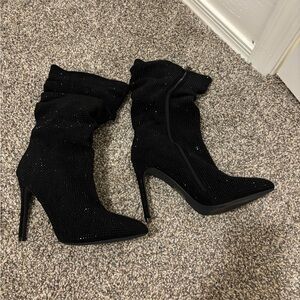 Elegant Black Women's High Heel Boots